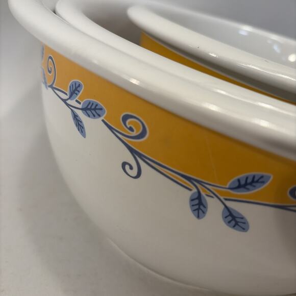 Corelle Coordinates Casa Flora Flowers 3 pc 1 2 3 Quart Qt Mixing Bowl Set - Picture 11 of 11